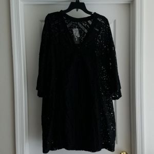 Floral lace dress with slip